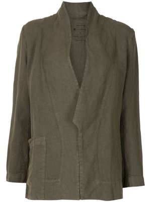 Osklen shawl-lapels linen blazer - Green