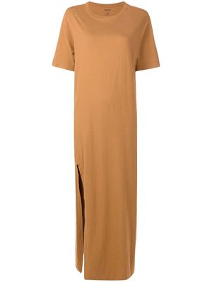 Osklen short-sleeve maxi T-shirt dress - Brown