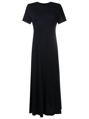 Osklen short-sleeve pleated maxi dress - Black
