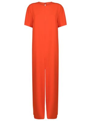 Osklen short-sleeve wide-leg jumpsuit - Orange