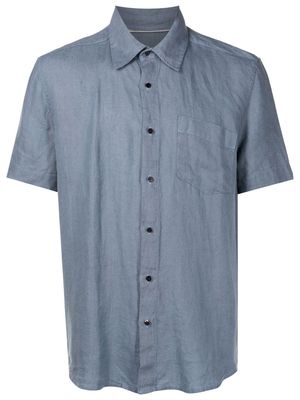 Osklen short-sleeved flax shirt - Blue