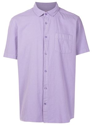 Osklen short-sleeved patch-pocket shirt - Purple