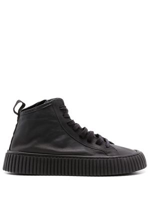 Osklen side-zip hi-top sneakers - Black
