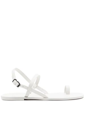 Osklen Simple leather flat sandals - White