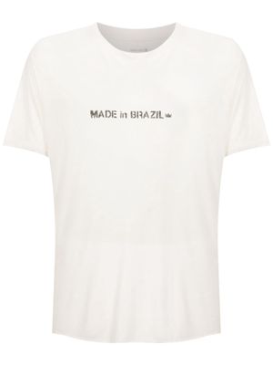 Osklen slogan-print cotton T-Shirt - Neutrals