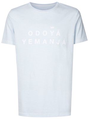 Osklen slogan-print T-shirt - Blue