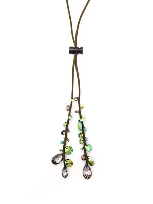 Osklen Sprinkle crystal-embellished necklace - Green