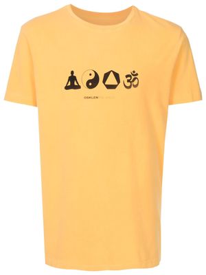 Osklen Stone Balance Icons cotton T-shirt - Yellow