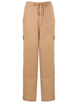Osklen straight-leg drawstring trousers - Brown