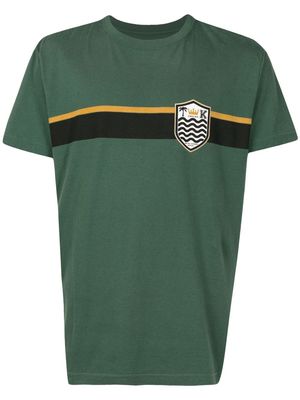 Osklen striped logo-patch T-shirt - Green