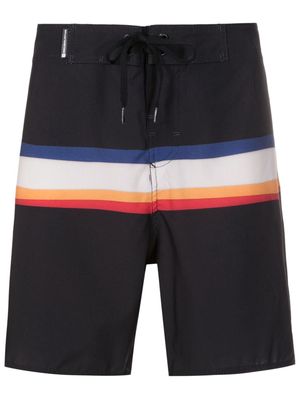 Osklen striped swim shorts - Black