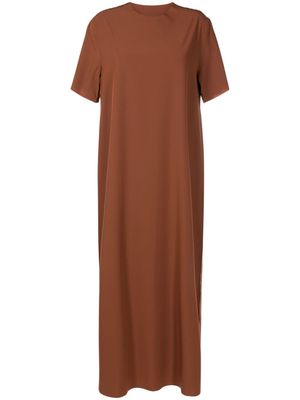 Osklen Superlight T-shirt maxi dress - Brown