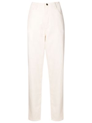 Osklen tapered logo-patch trousers - Neutrals