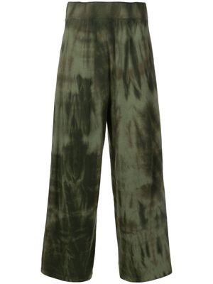 Osklen tie-dye cotton cropped trousers - Green