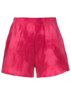 Osklen tie-dye cotton shorts - Pink