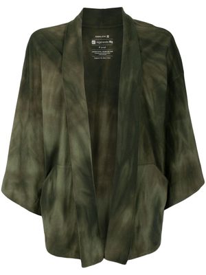 Osklen tie-dye cropped kimono - Green