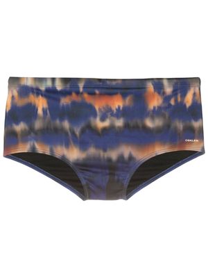 Osklen tie dye-print swimming trunks - Blue