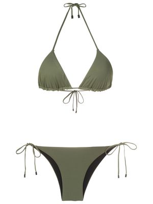 Osklen tie-fastening triangle bikini - Green