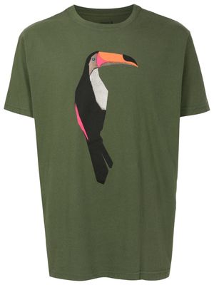Osklen toucan-print cotton T-shirt - Green
