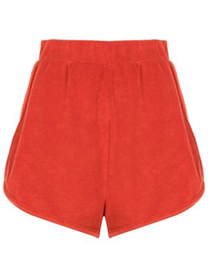 Osklen towelling-finish slip-on shorts - Red