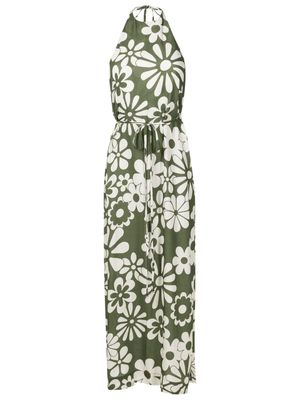 Osklen Transpasse Holiday floral-print dress - Green