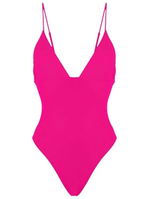 Osklen Triangulo V-neck swimsuit - Pink