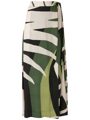 Osklen Tropical Green wrap skirt