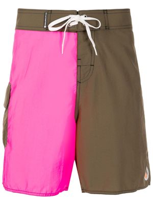 Osklen two-tone cargo-pocket swim shorts - Pink
