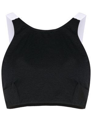 Osklen two-tone cropped vest top - Black