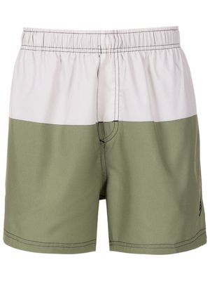 Osklen two-tone panel shorts - Neutrals