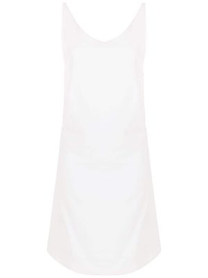 Osklen U-neck shift mini dress - White