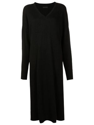 Osklen V-neck long-sleeve dress - Black