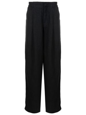 Osklen wide-leg concealed-fastening trousers - Black