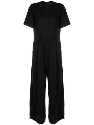 Osklen wide-leg cotton jumpsuit - Black