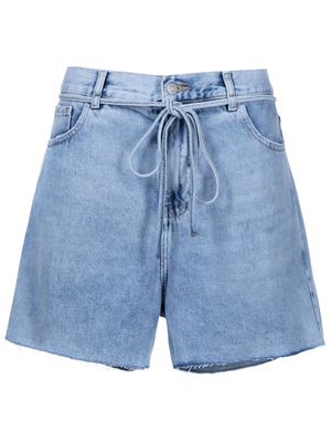 Osklen wide-leg denim shorts - Blue