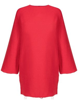 Osklen wide-sleeve shift mini dress - Red