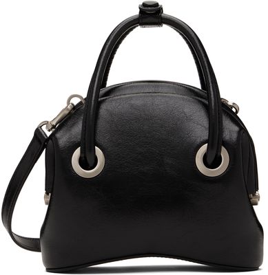 OSOI Black Mini Circle Top Handle Bag