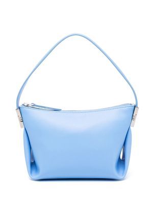 Osoi folded-design leather tote bag - Blue
