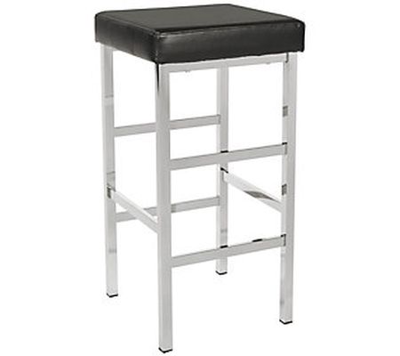 OSP Home Furnishings 30" Chrome Backless Stool