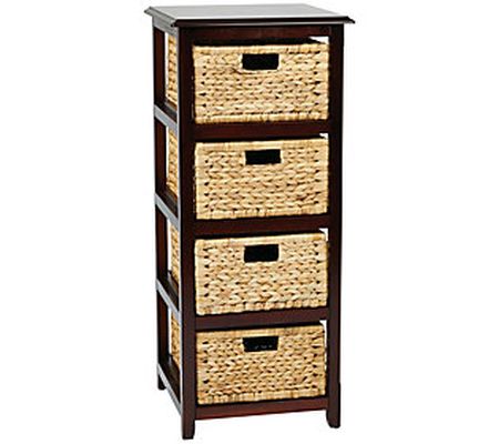 OSP Home Furnishings Seabrook Four-Tier Storage Unit