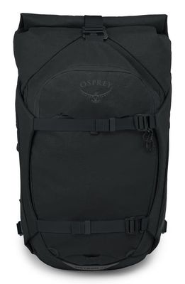 Osprey Metron 22 Water Repellent Roll Top Backpack in Black 