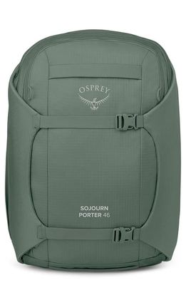Osprey Sojourn Porter 46-Liter Recycled Nylon Travel Backpack in Koseret Green