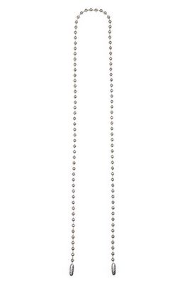 ossa Ball Chain Crossbody Strap in Rhodium