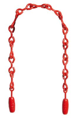 ossa Mini Exploded Bar Chain Wrist Strap in Red