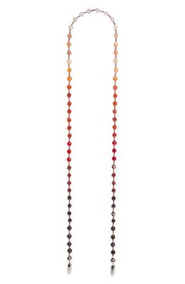 ossa Ombré Red Agate Beaded Shoulder Strap in Red Ombre