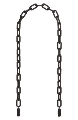 ossa Oval Link Chain Shoulder Strap in Black Metal