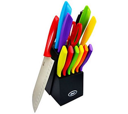 Oster 14-Piece Stainless Steel Cutlery Set with Wood Block