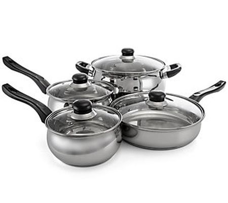 Oster Rametto 8 Piece Stainless Steel Kitchen C ookware Set