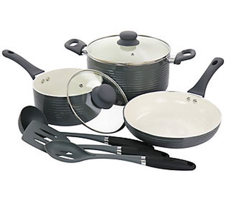 Oster Ridge Valley 8 Piece Aluminum Cookware Se t