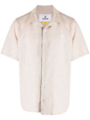 Ostrya Petanque cuban-collar shirt - Neutrals